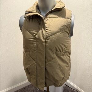 Tan Quilted Puffer Vest